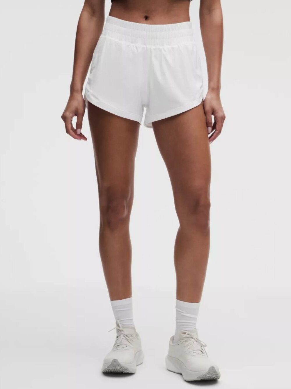 Lululememon White Track That High-Rise Lined Short 3" - Size 10 - Picture 2 of 6